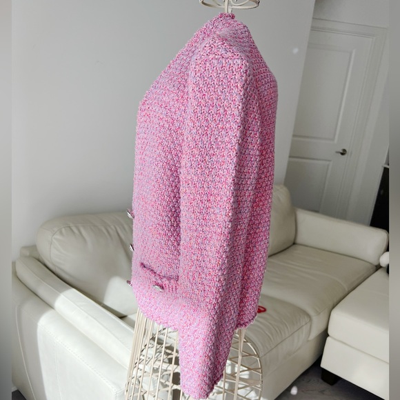 Maje Tweed V Neck Cardigan - Picture 5 of 16